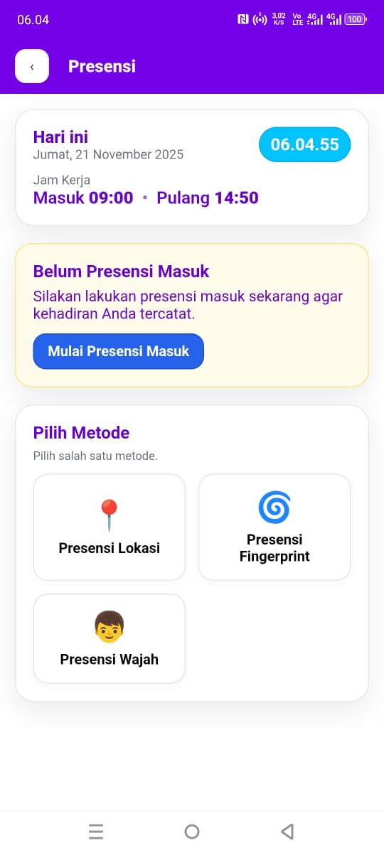Tampilan Aplikasi Guru
